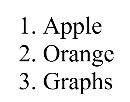 How can you make a numbered list in HTML